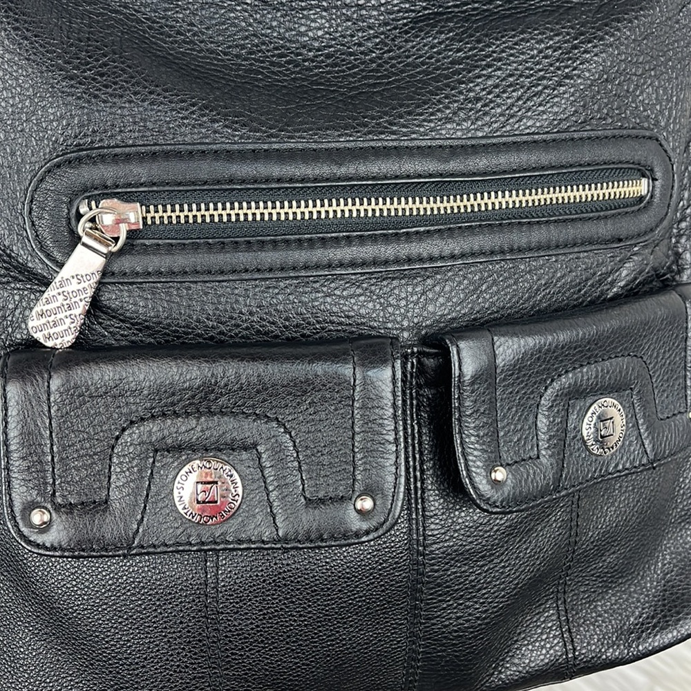 STONE MOUNTAIN BLACK PEBBLE LEATHER CROSSBODY BAG - Picture 2 of 14
